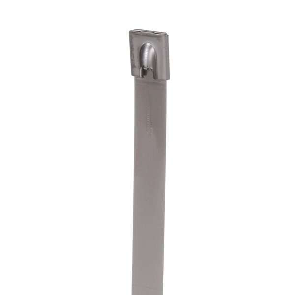 Cable Tie, 36 in L, 10 in Max Bundle Dia., Silver, 316 Stainless Steel, 900 lb Strength, 50 PK